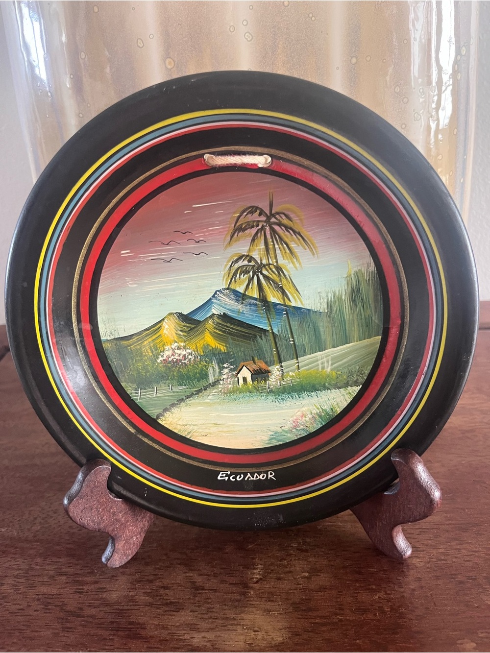 Ecuador image decorative old plate
